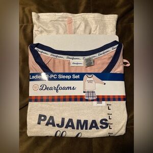 Dearfoams Pajamas Set - Pink and Blue, size large,new with tags in package, soft
